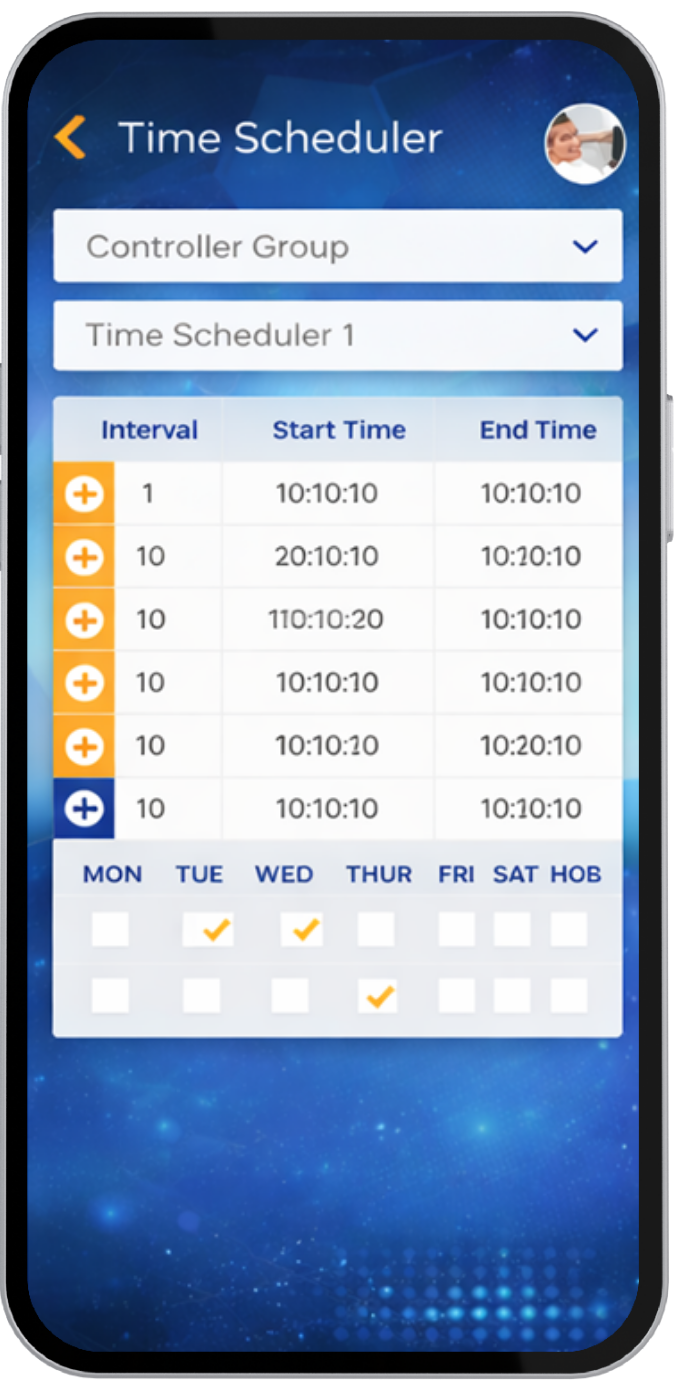 IMRON Time Scheduler Screen